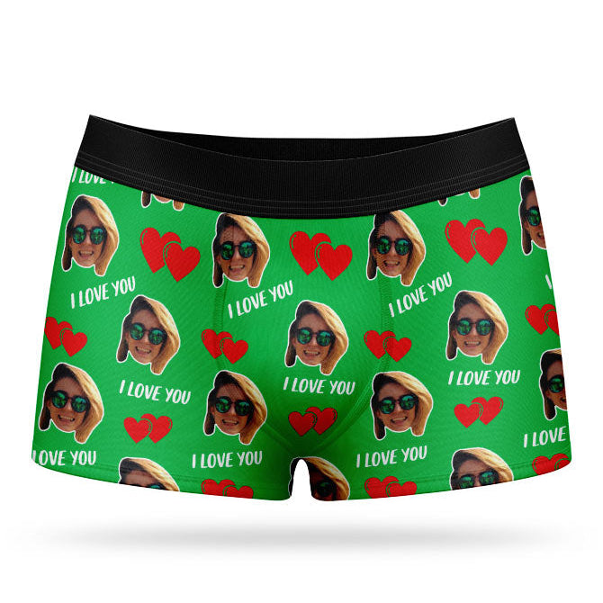 I Love you Valentines Custom Boxers