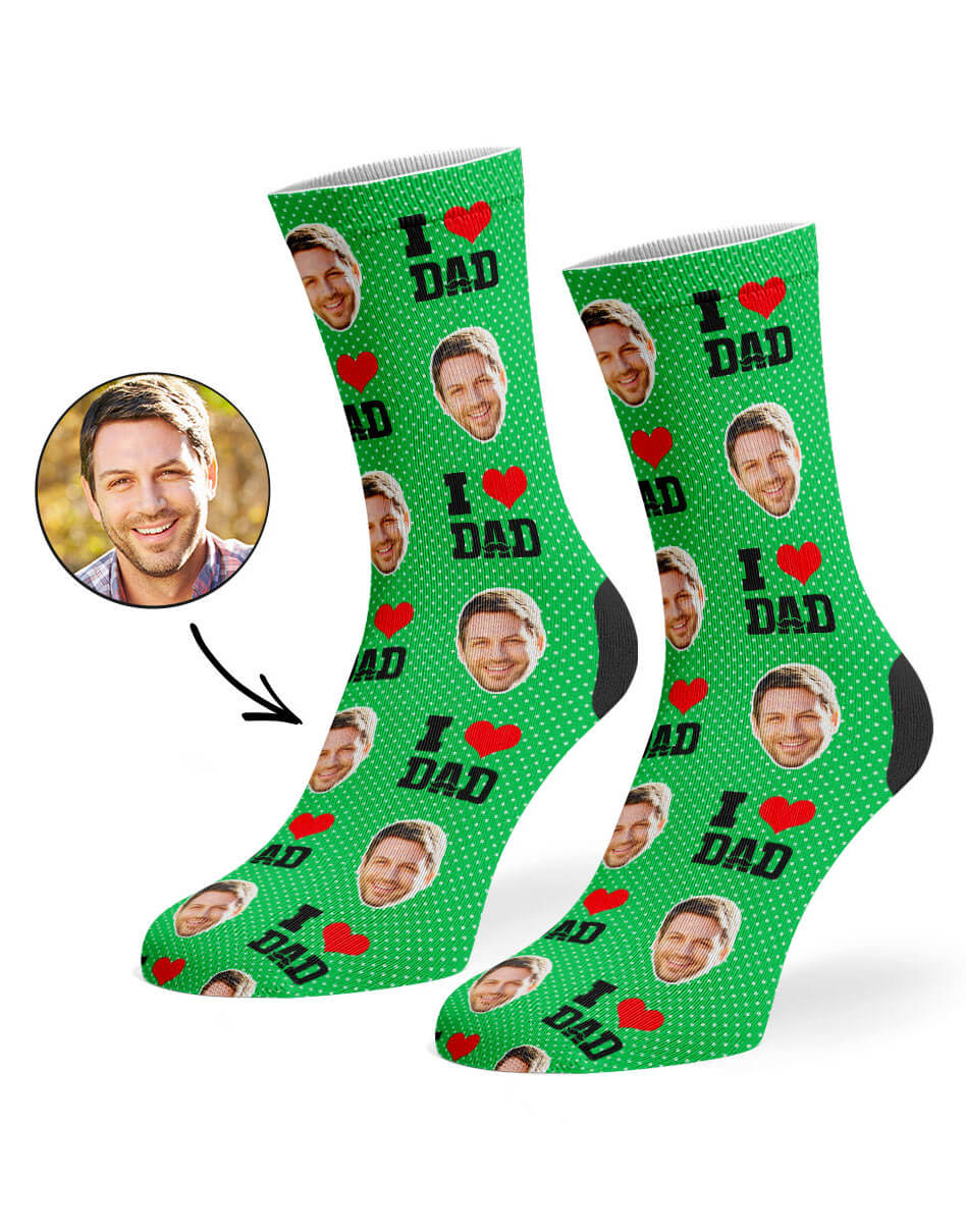 I Love Dad Custom Socks