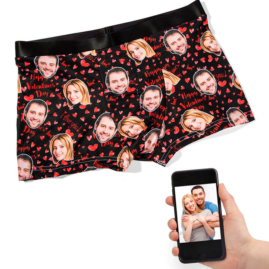 Happy Valentines Custom Boxers