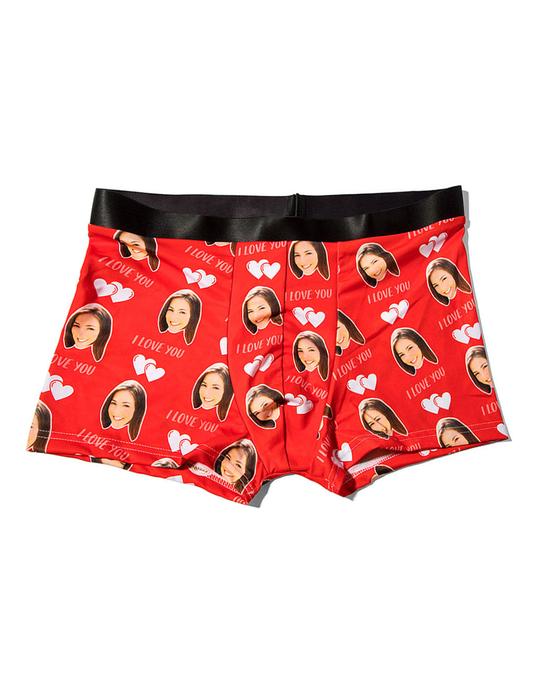 I Love you Valentines Custom Boxers