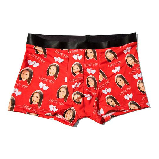I Love you Valentines Custom Boxers