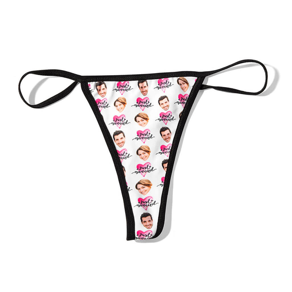 Just Married Custom Thong