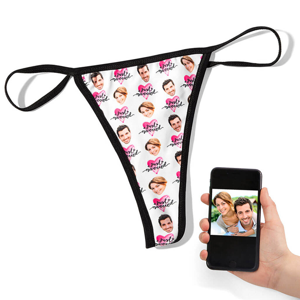 Just Married Custom Thong