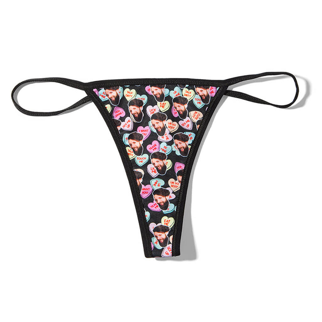 Naughty Love Hearts Custom Thong