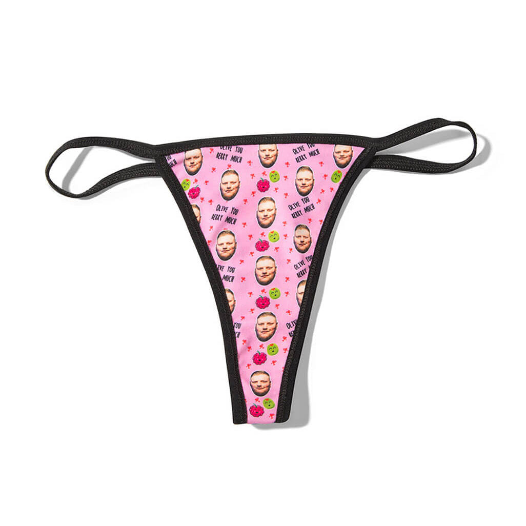 Olive You Berry Much Custom Thong