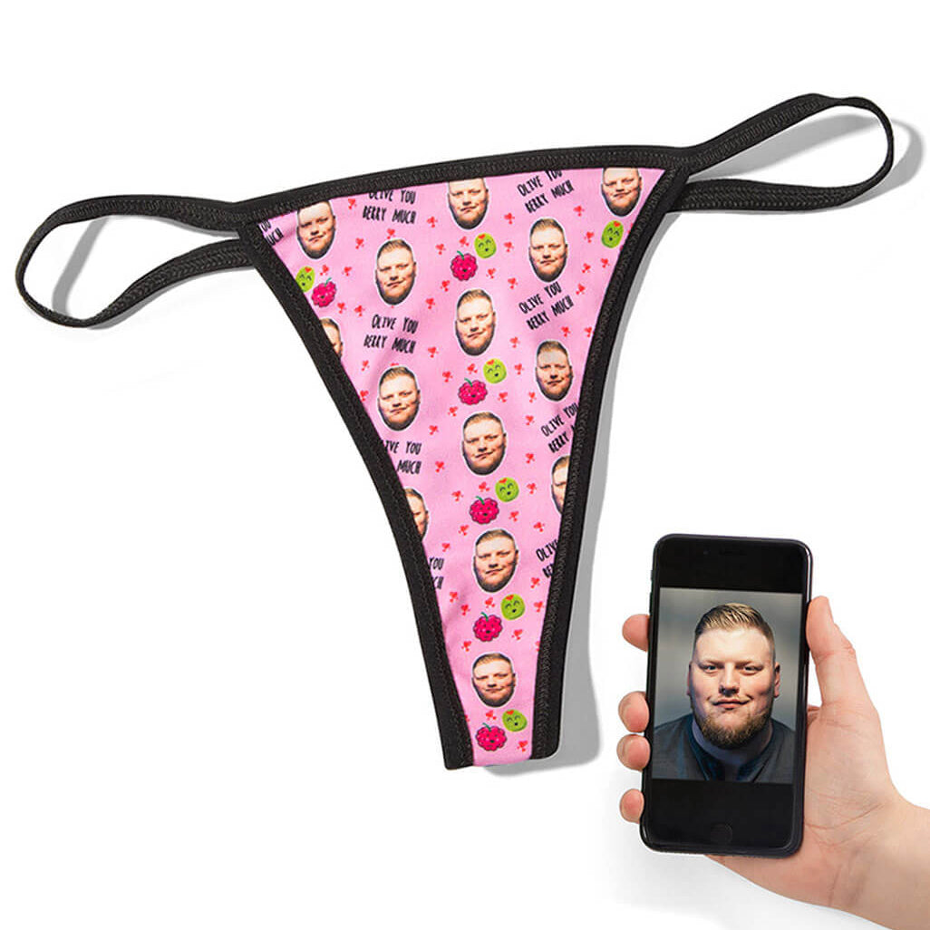 Olive You Berry Much Custom Thong