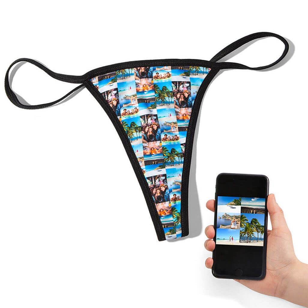 Photo Collage Custom Thong