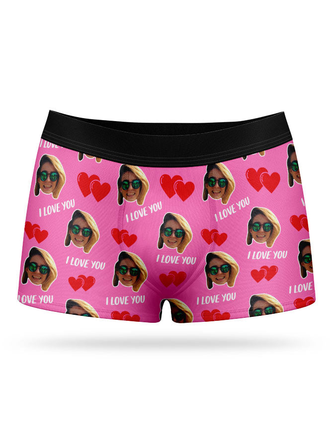 I Love you Valentines Custom Boxers