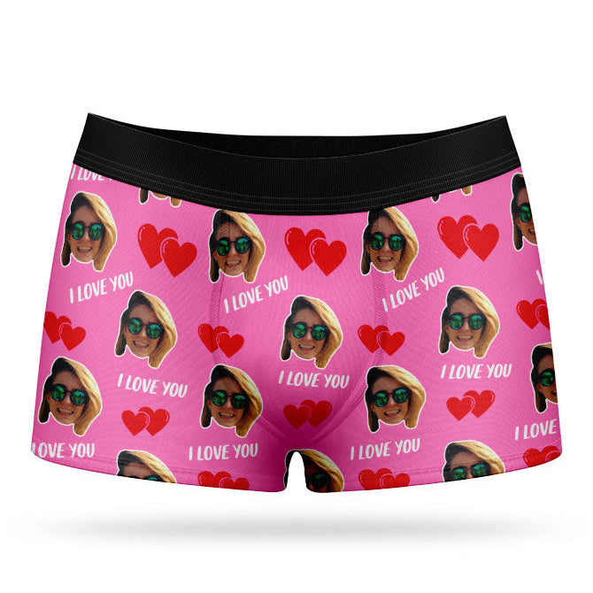 I Love you Valentines Custom Boxers