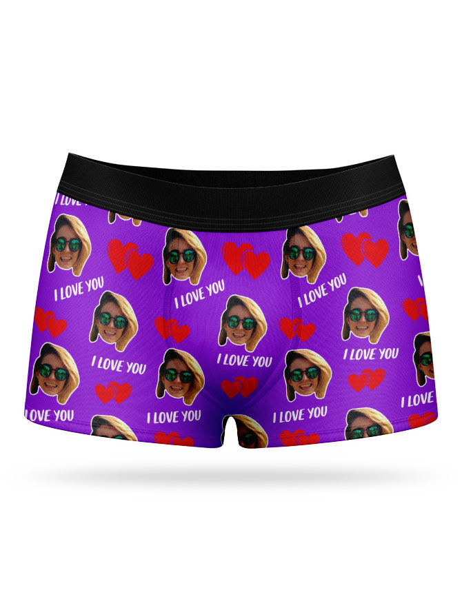 I Love you Valentines Custom Boxers