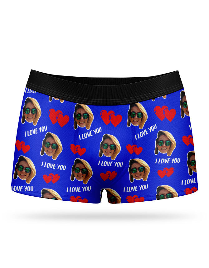 I Love you Valentines Custom Boxers