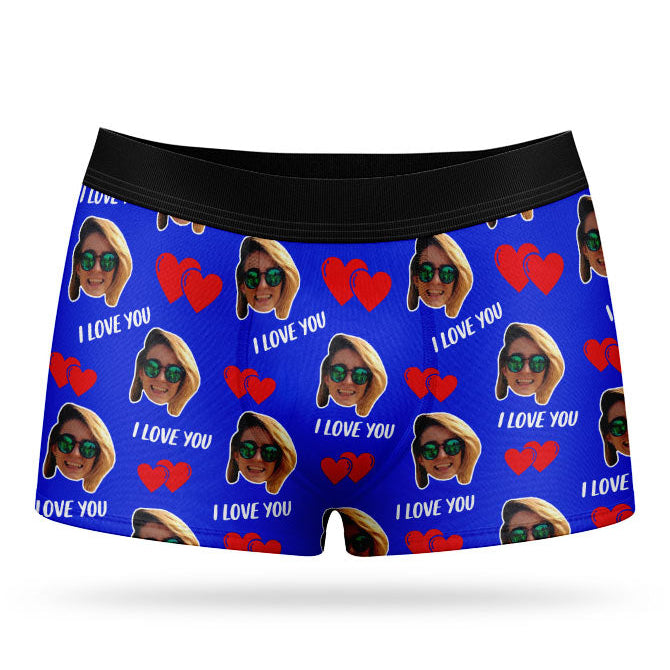 I Love you Valentines Custom Boxers