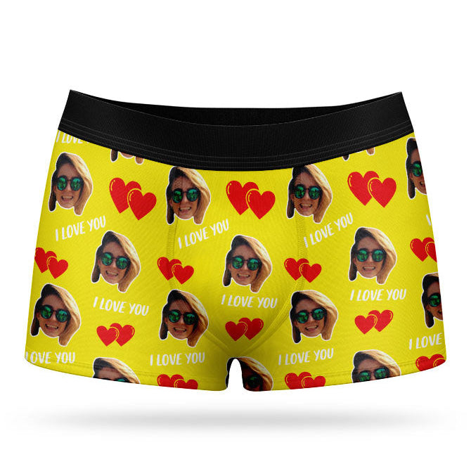 I Love you Valentines Custom Boxers
