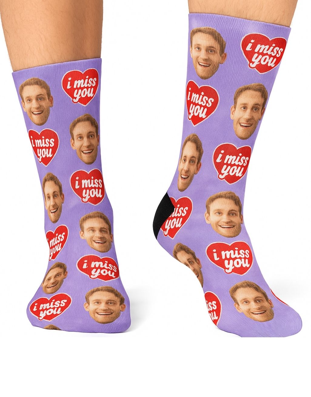 I Miss You fun custom Socks