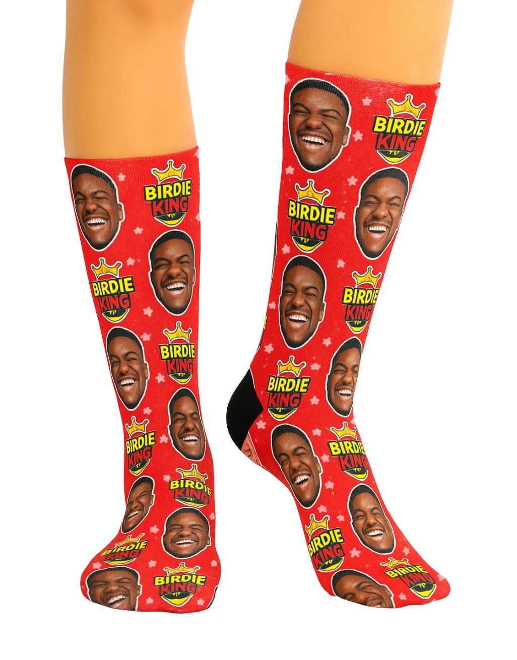 Birdie King custom golf Socks featuring your face