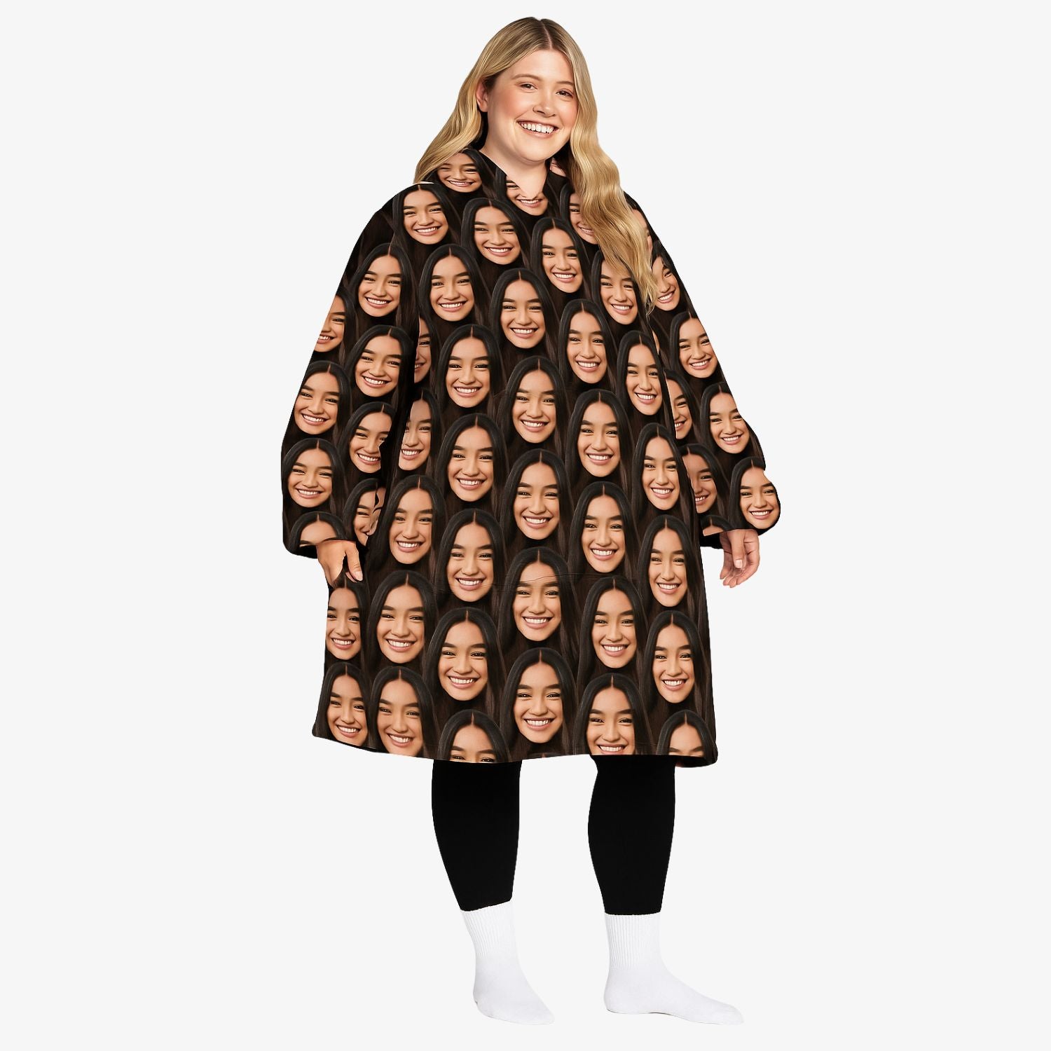 Face Mash Blanket Hoodie