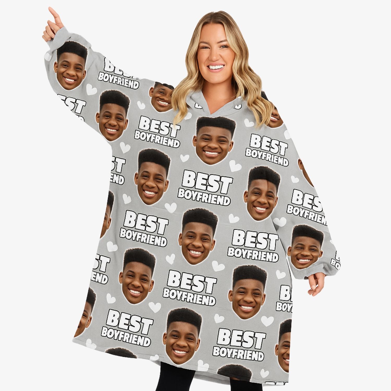 Best Boyfriend Hoodie Blanket