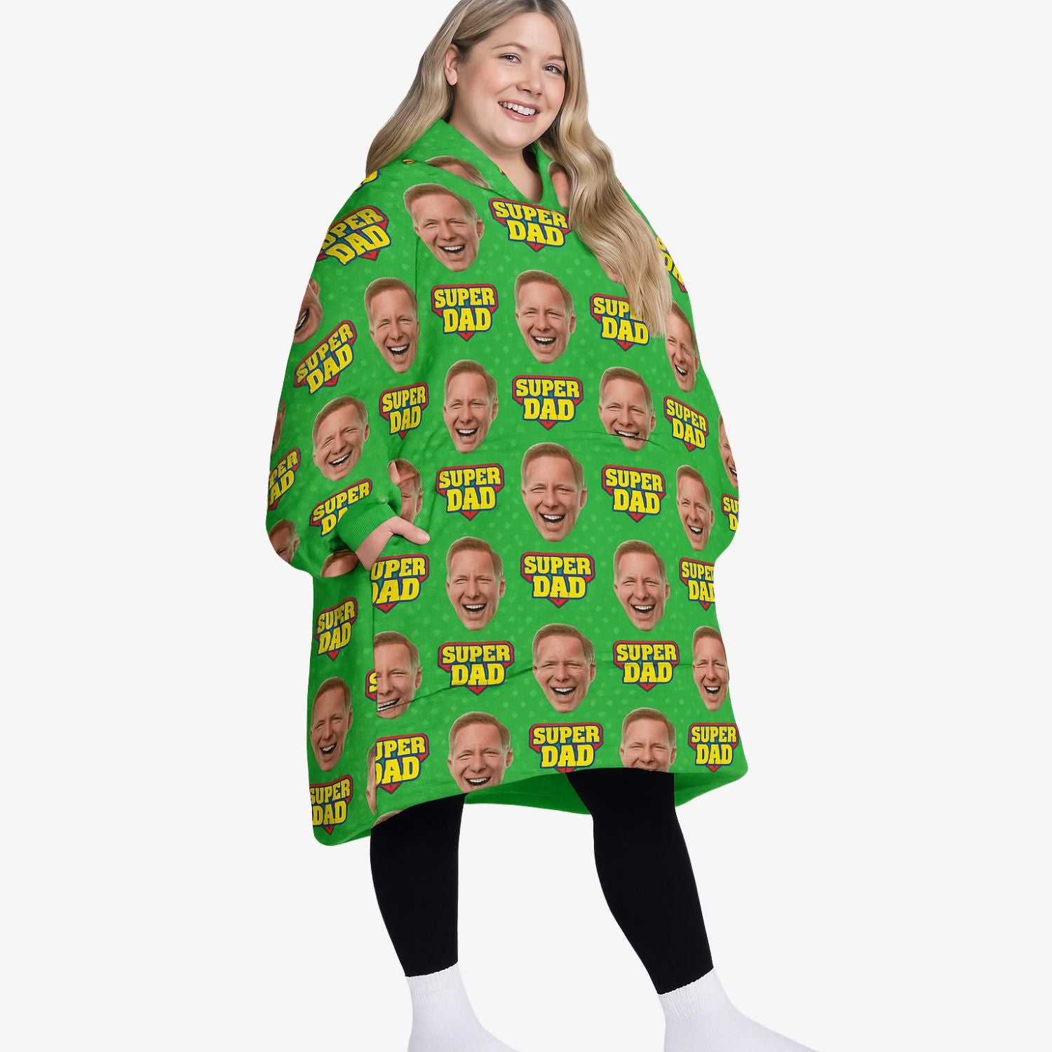Super Dad Custom Blanket Hoodie
