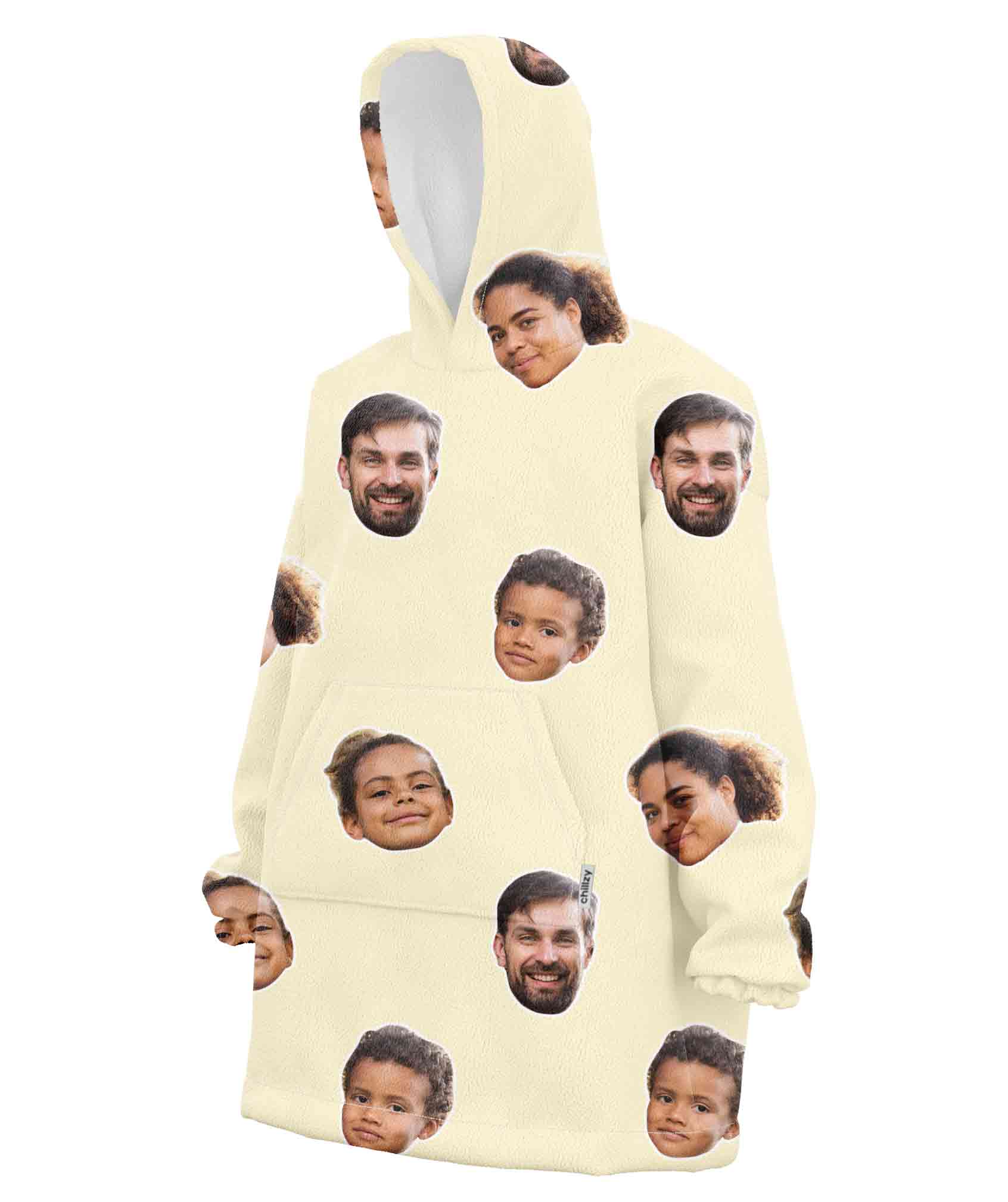Family Face Blanket Hoodie