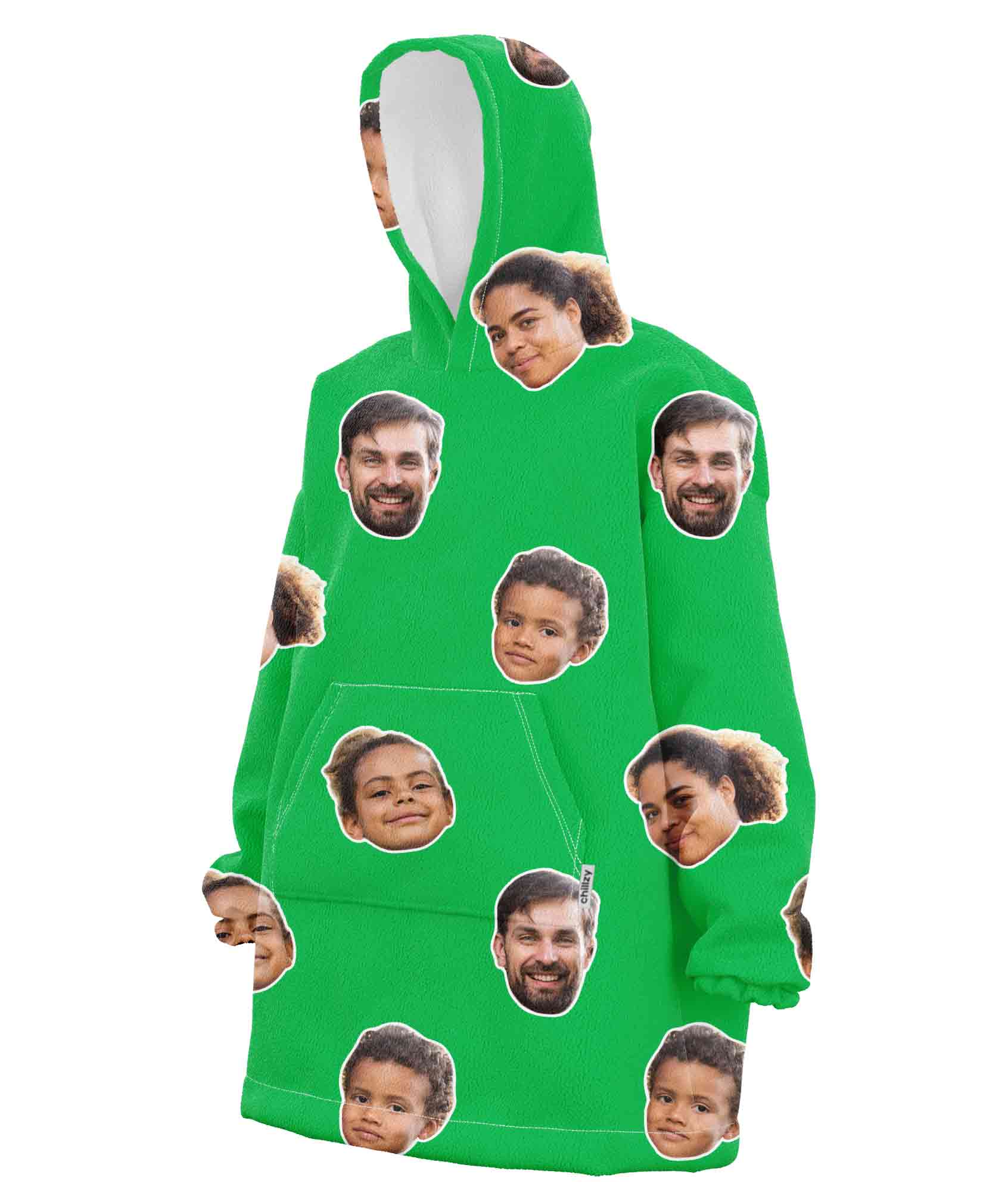 Family Face Blanket Hoodie