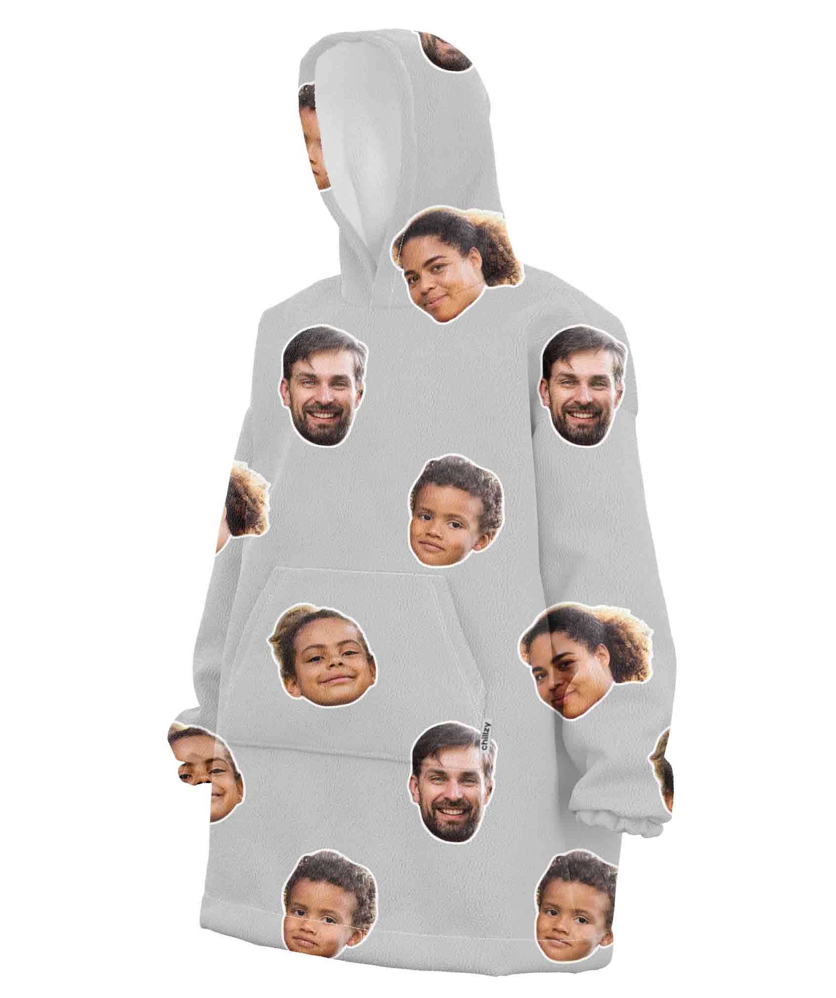 Family Face Blanket Hoodie