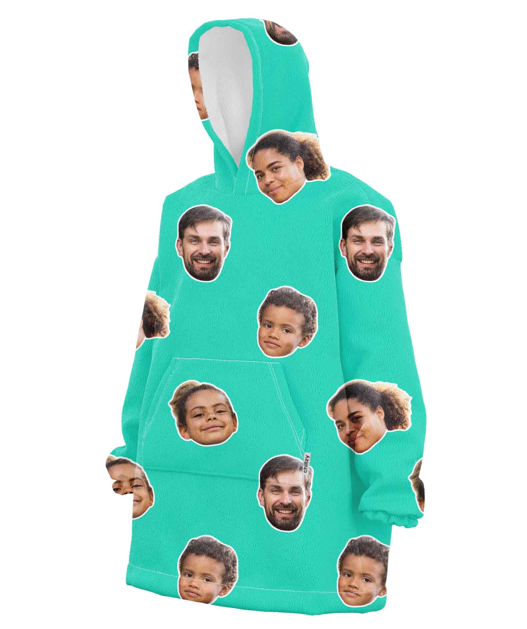 Family Face Blanket Hoodie