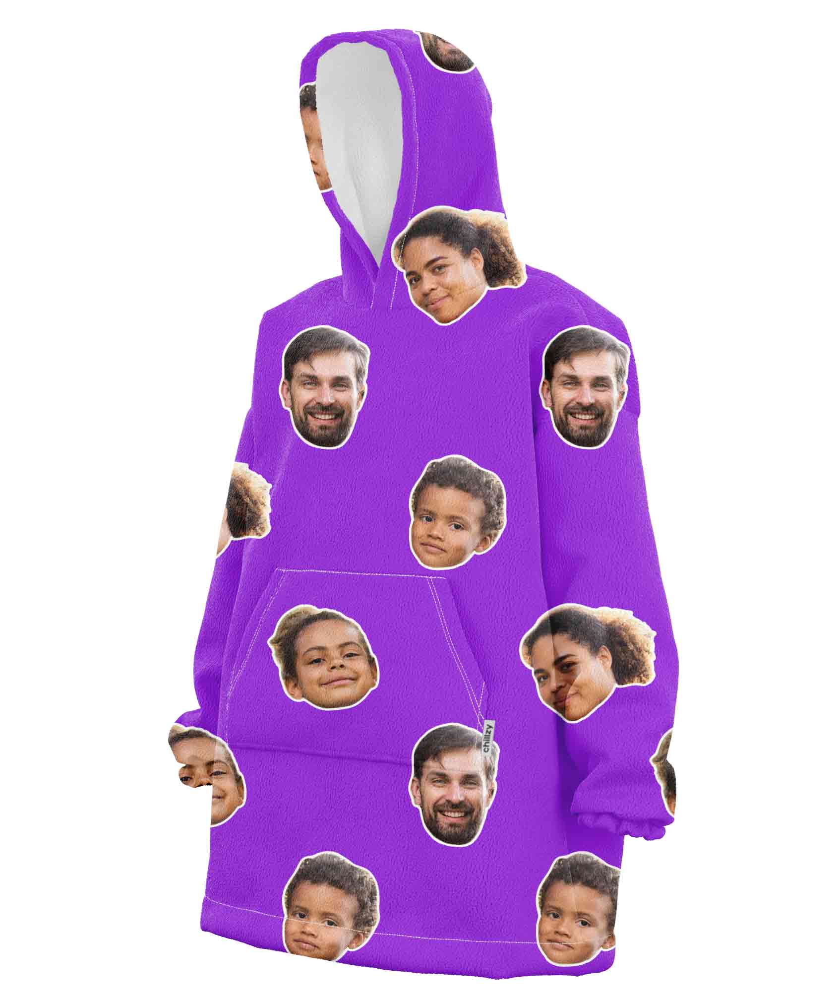 Family Face Blanket Hoodie