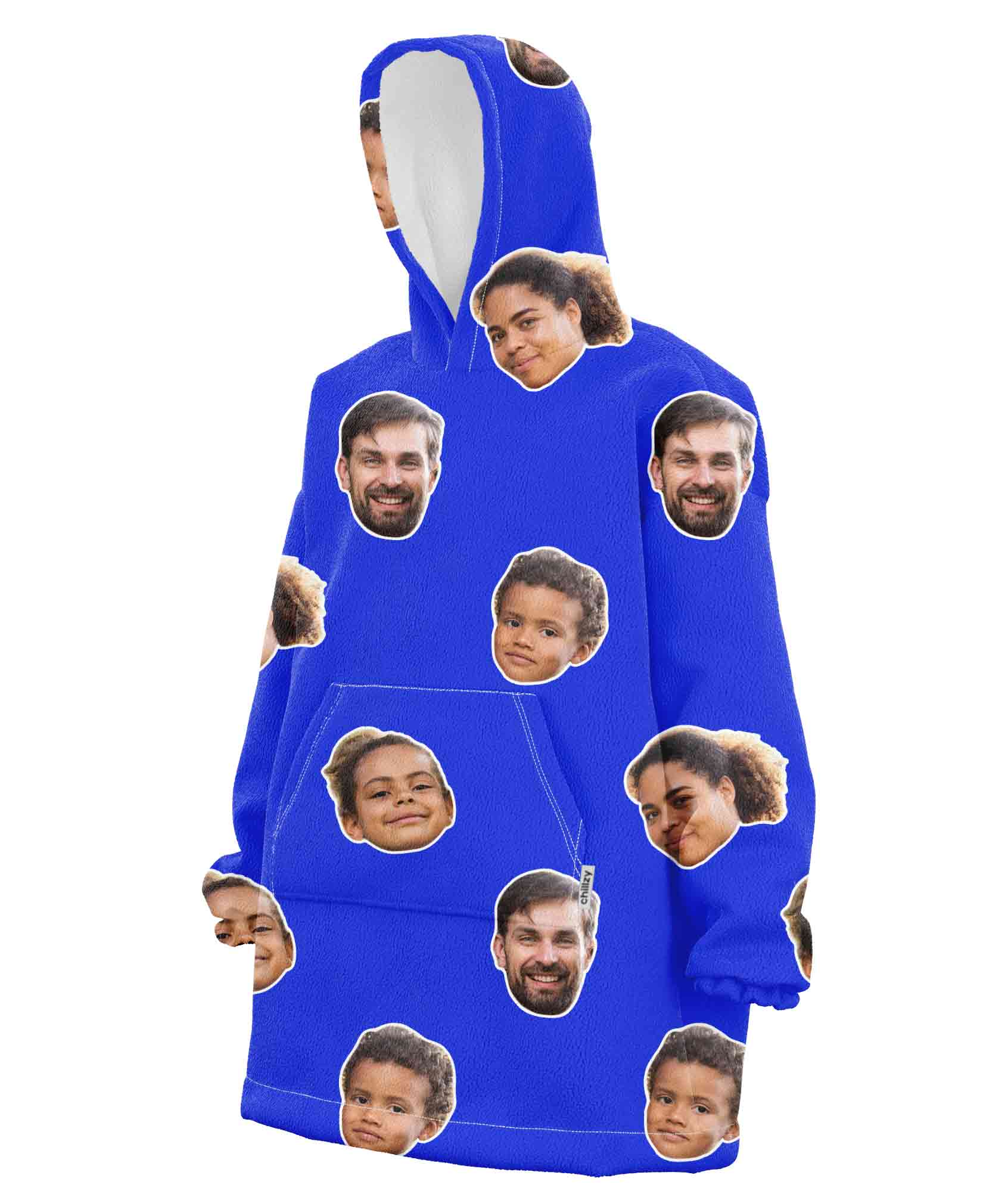 Family Face Blanket Hoodie