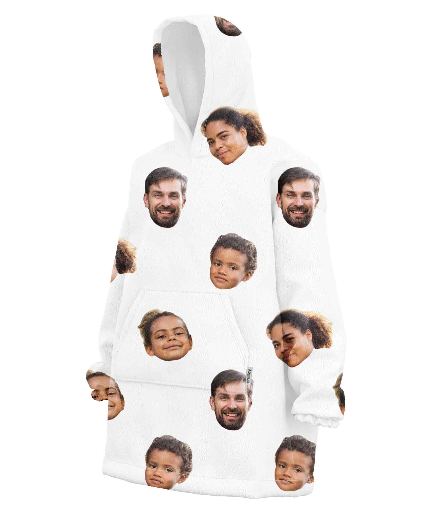 Family Face Blanket Hoodie