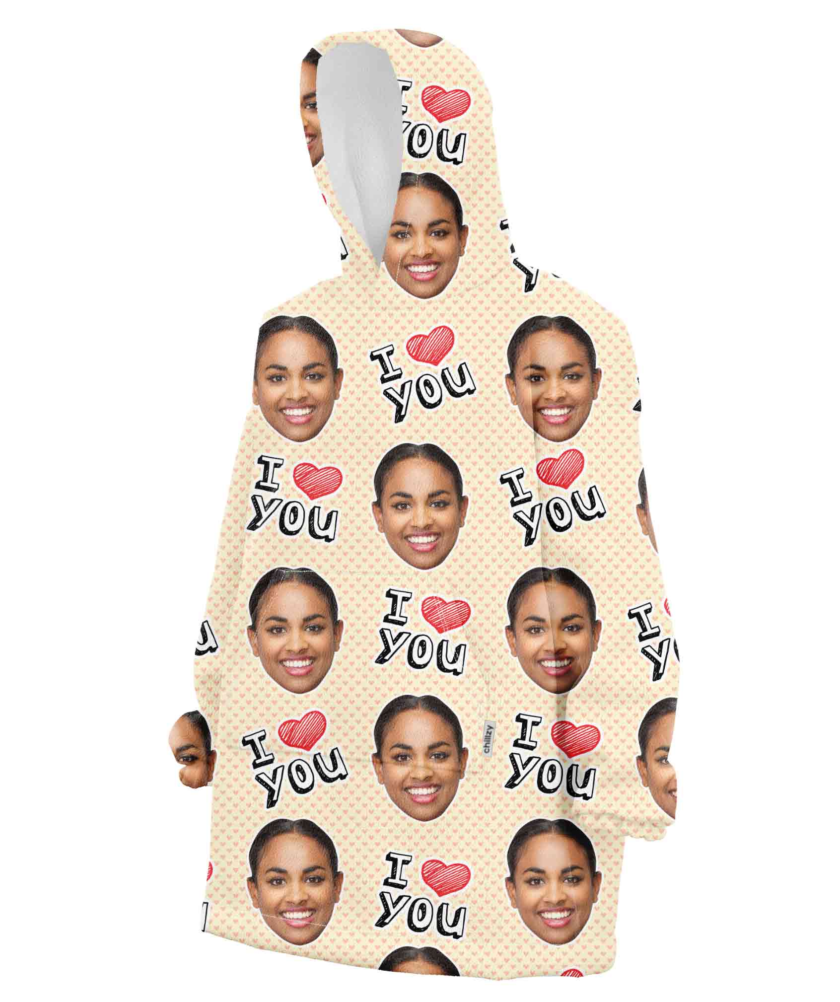 I Heart You Blanket Hoodie