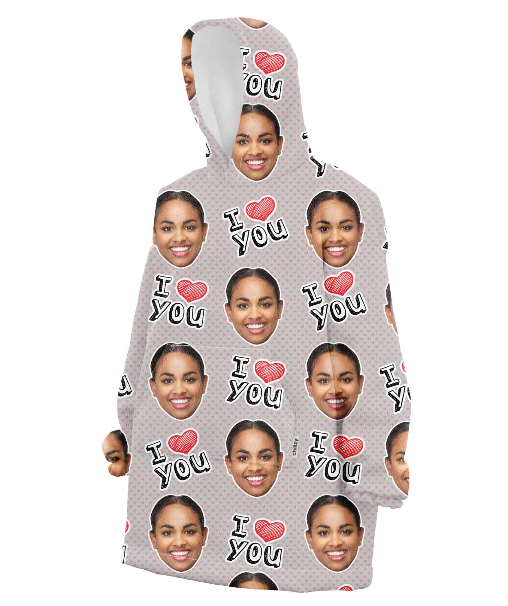 I Heart You Blanket Hoodie
