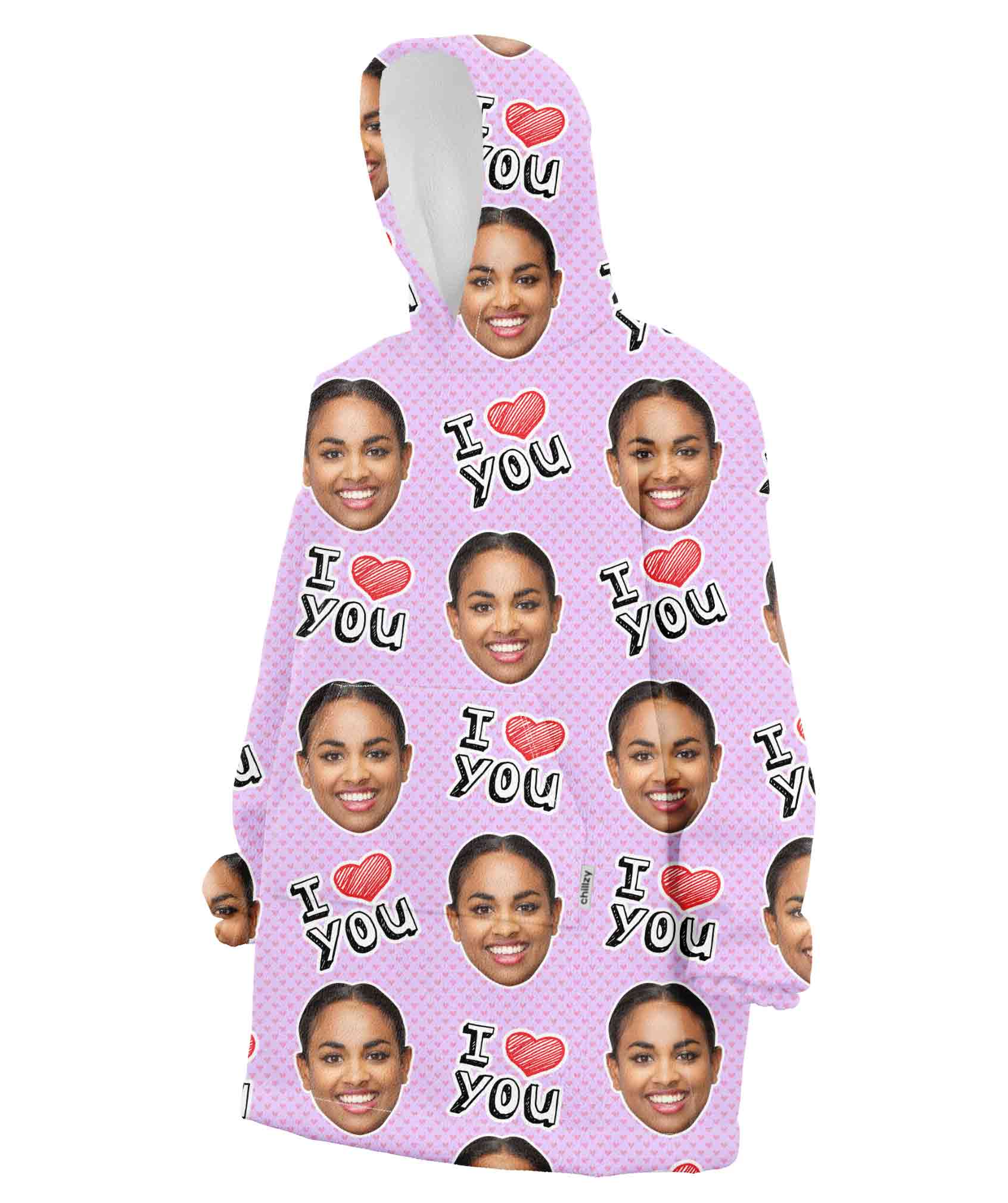 I Heart You Blanket Hoodie