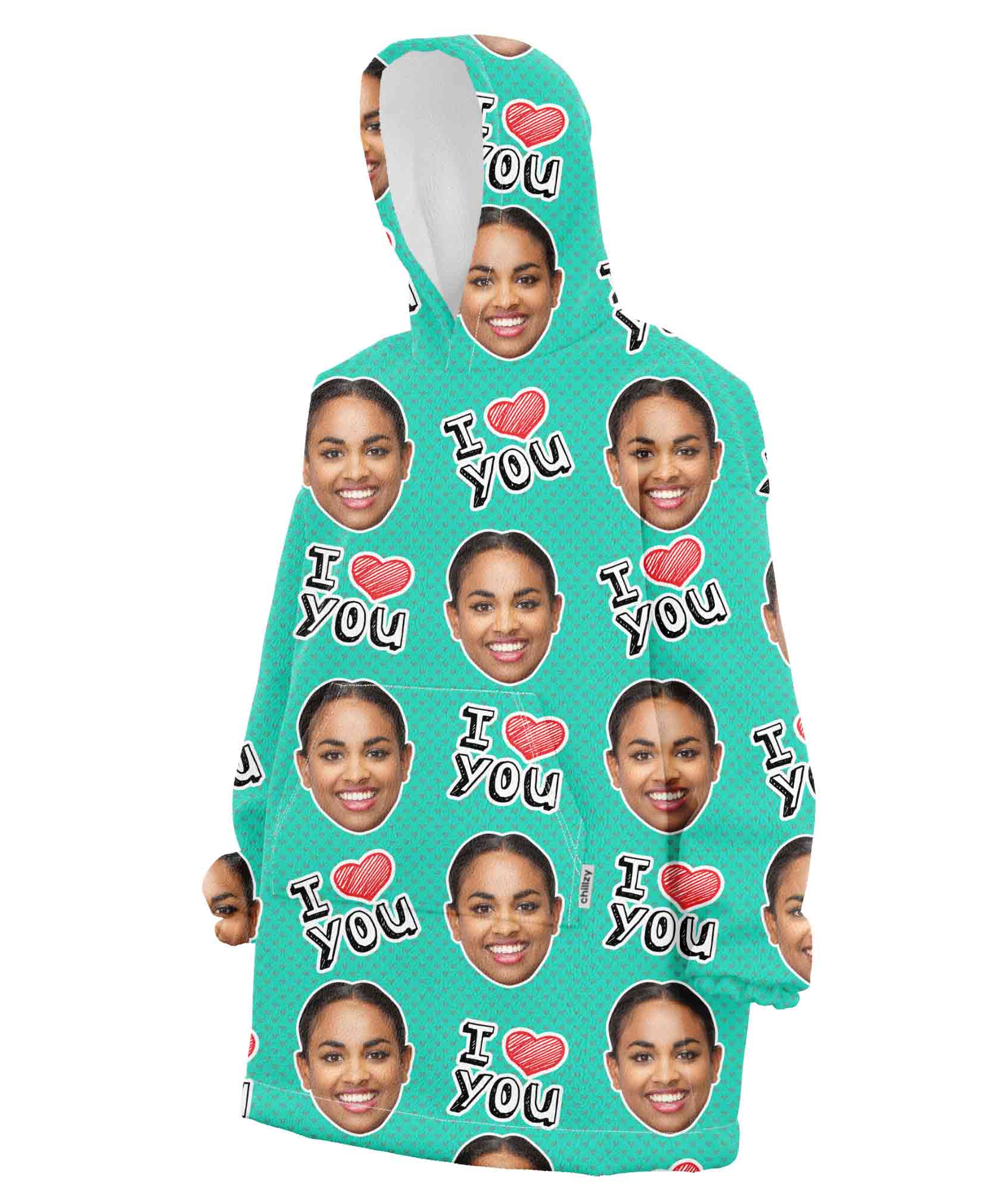 I Heart You Blanket Hoodie
