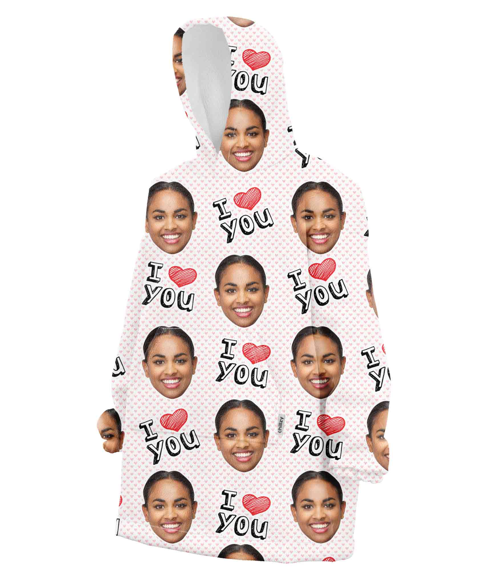 I Heart You Blanket Hoodie