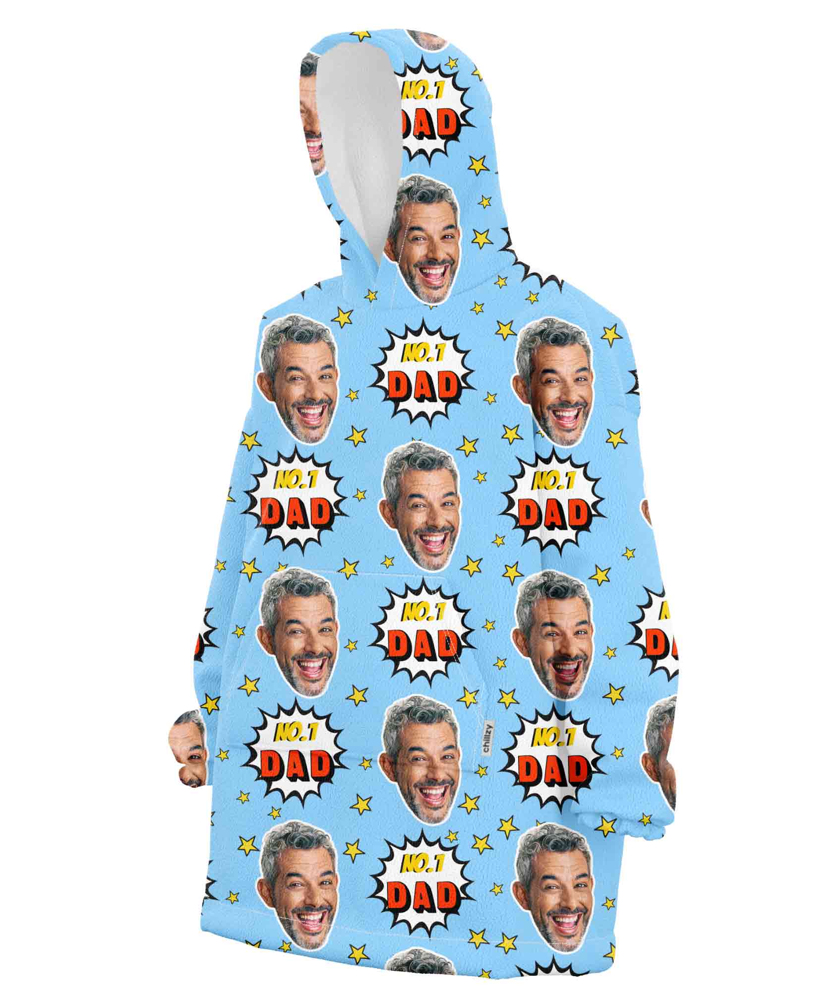 Number 1 Dad Blanket Hoodie