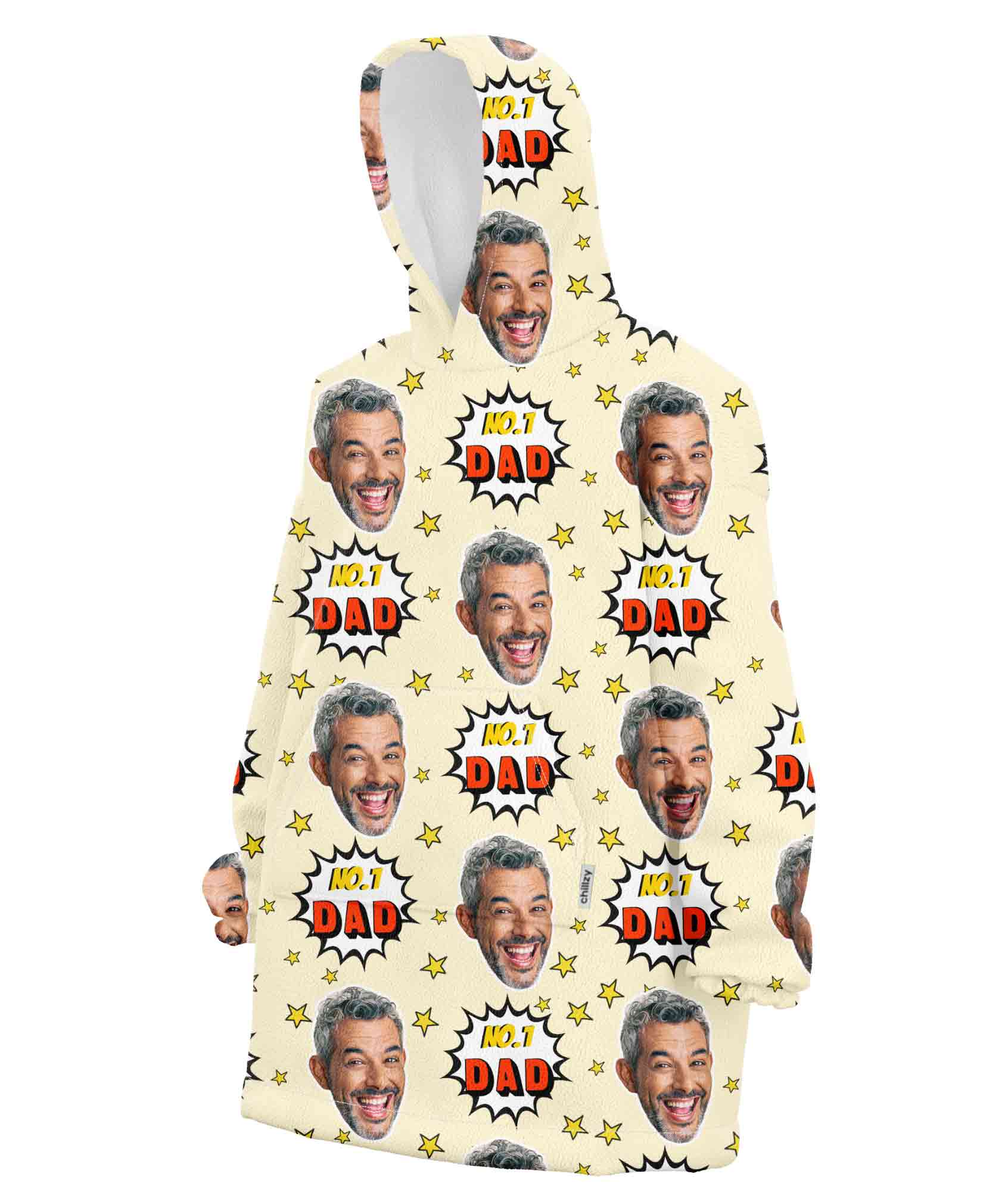Number 1 Dad Blanket Hoodie