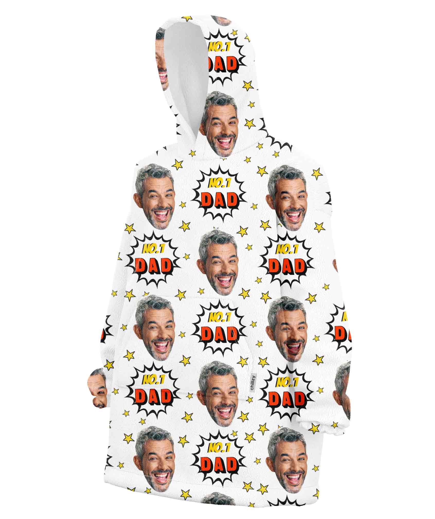 Number 1 Dad Blanket Hoodie