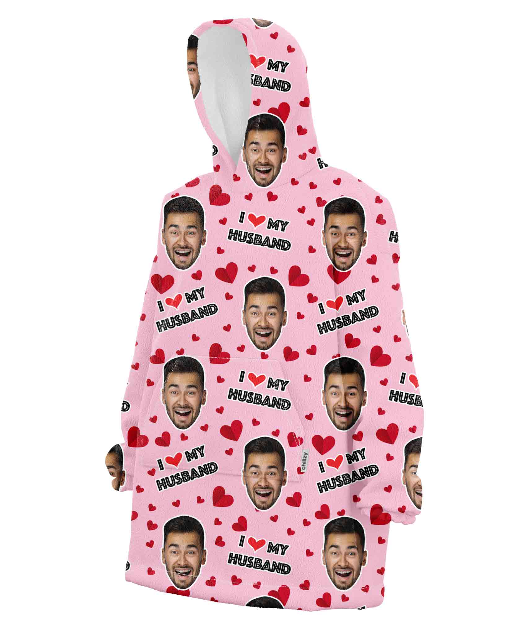 I Love My Husband Blanket Hoodie