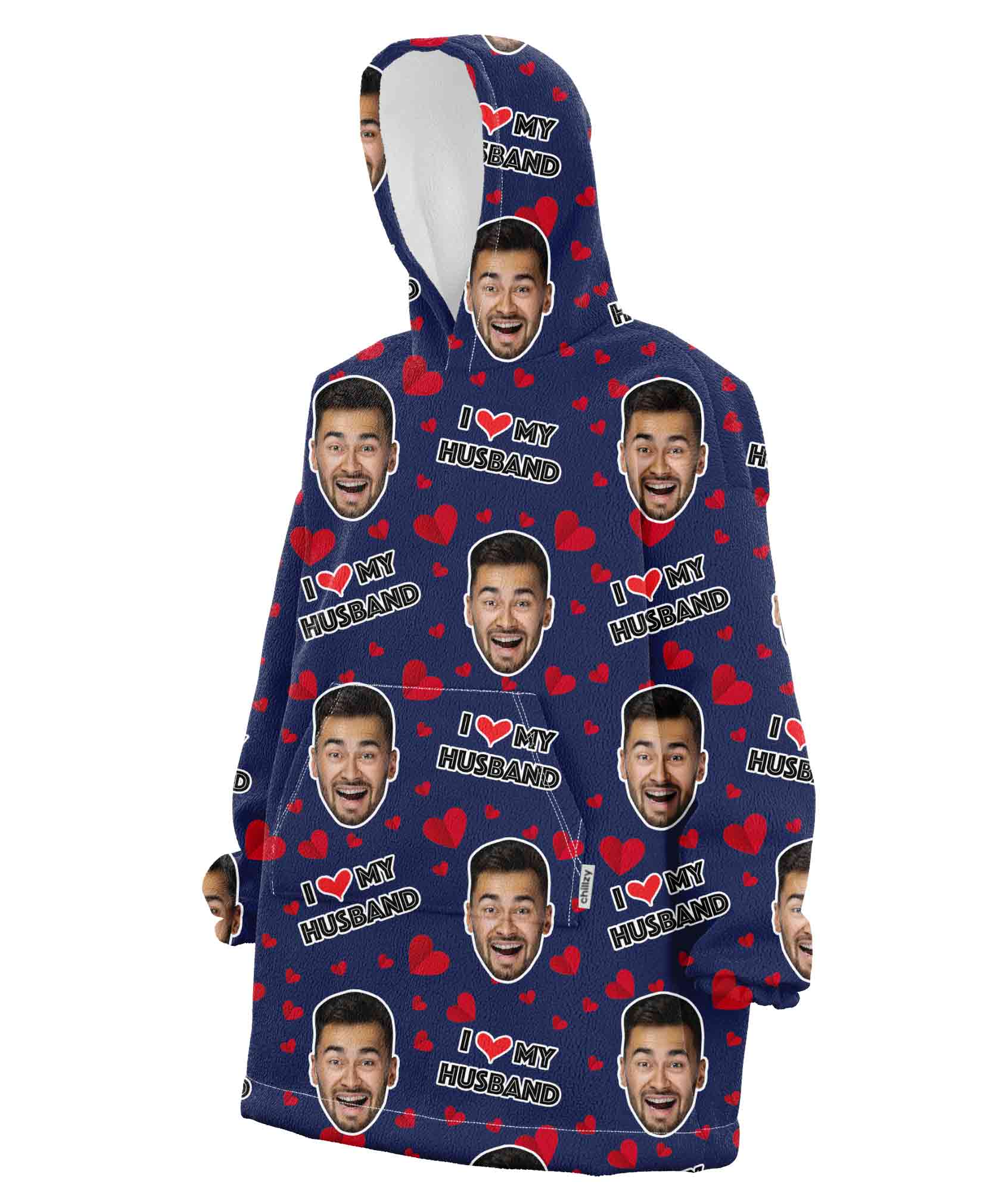 I Love My Husband Blanket Hoodie
