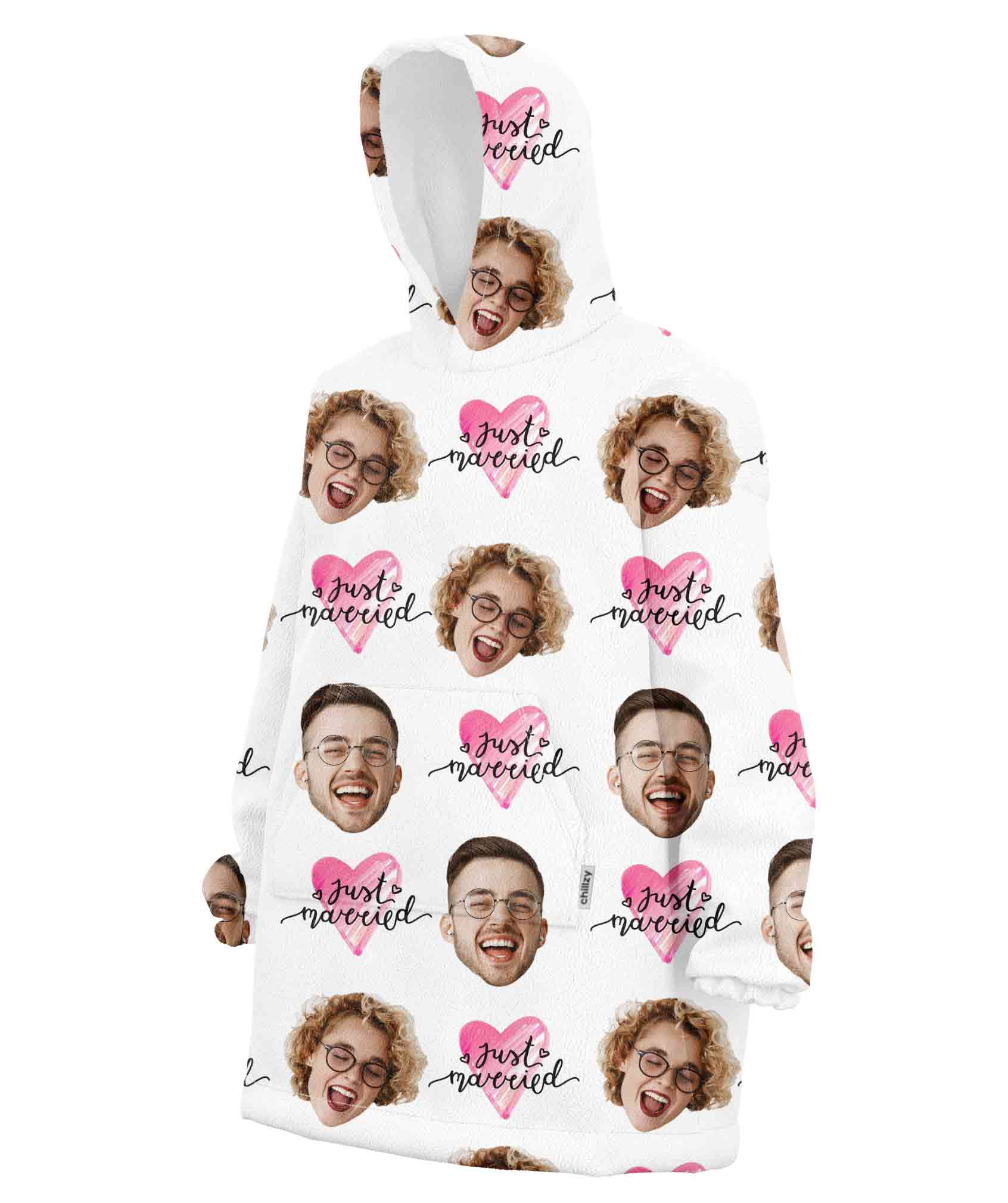 Just Married Blanket Hoodie