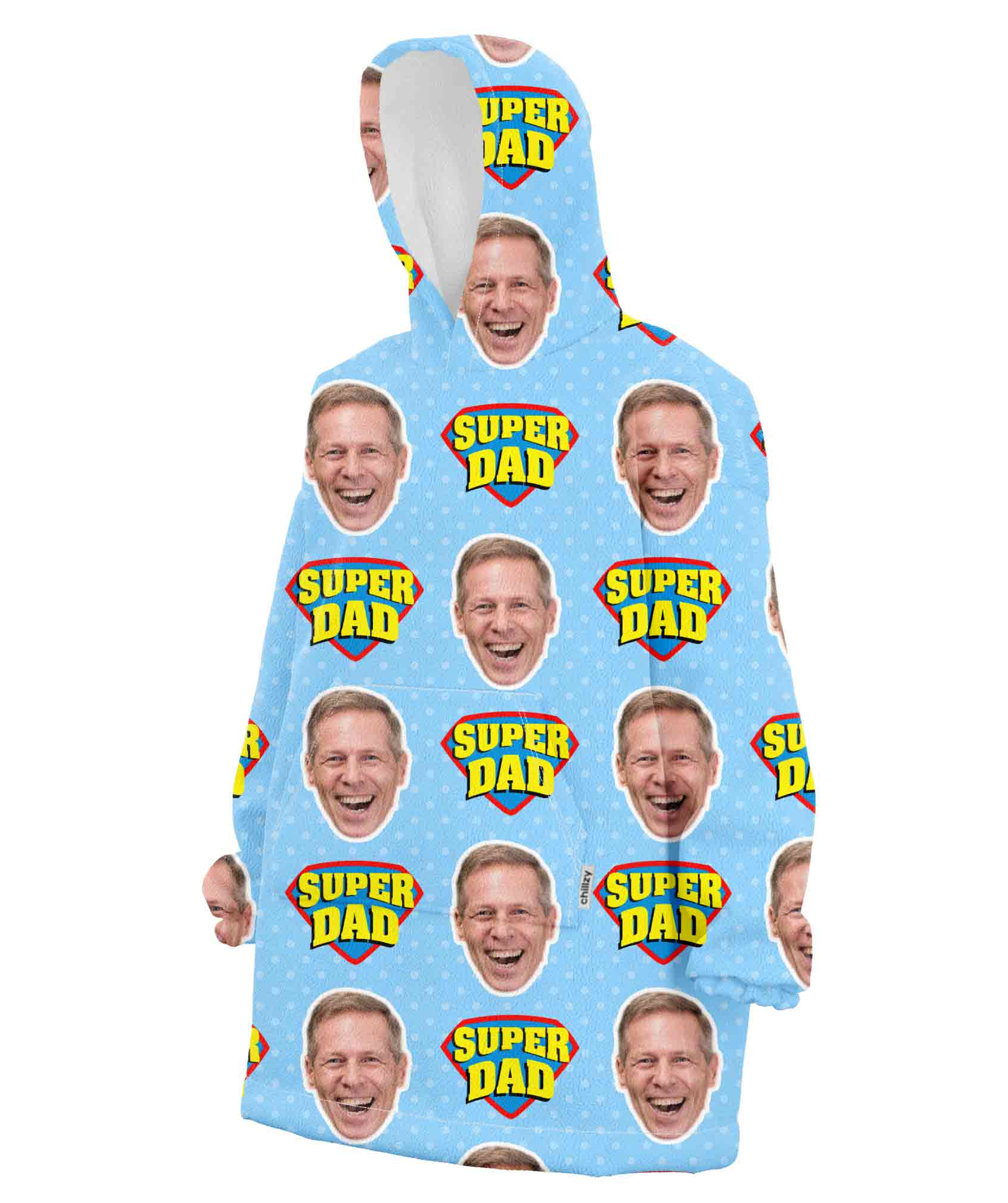 Super Dad Custom Blanket Hoodie