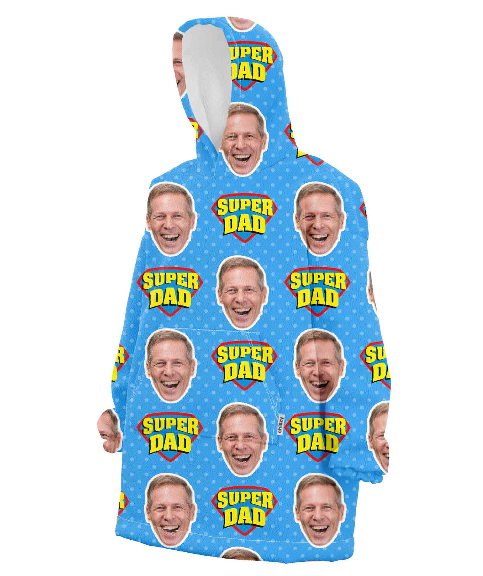 Super Dad Custom Blanket Hoodie