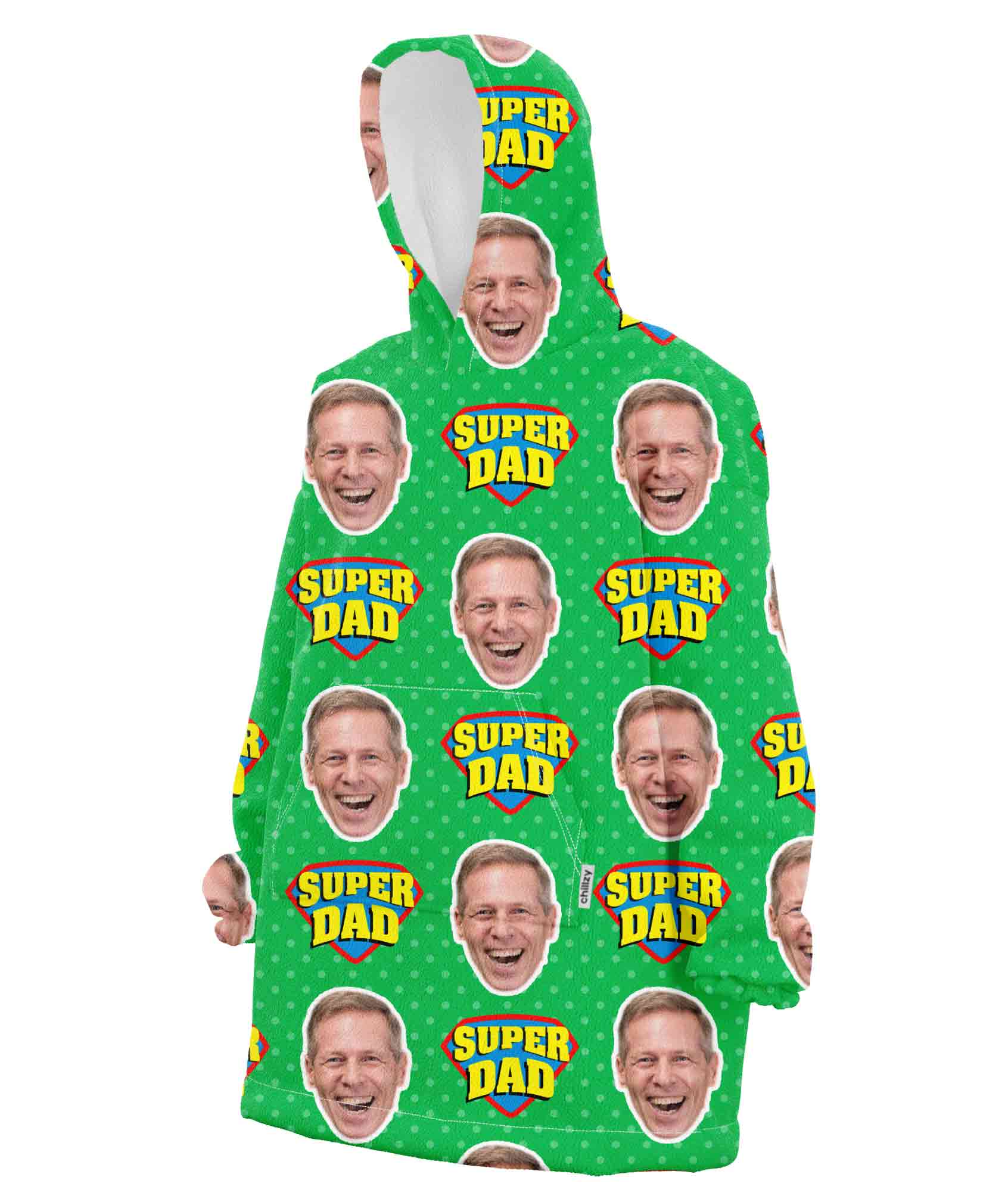 Super Dad Custom Blanket Hoodie