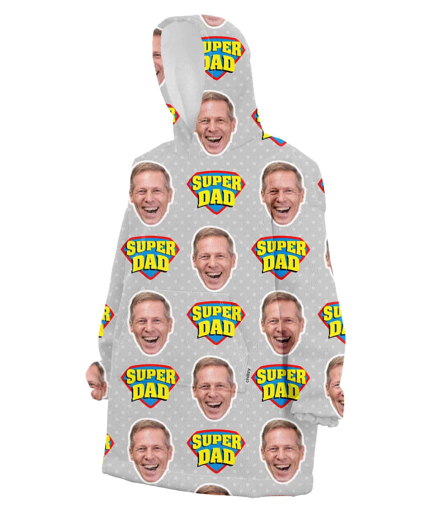 Super Dad Custom Blanket Hoodie