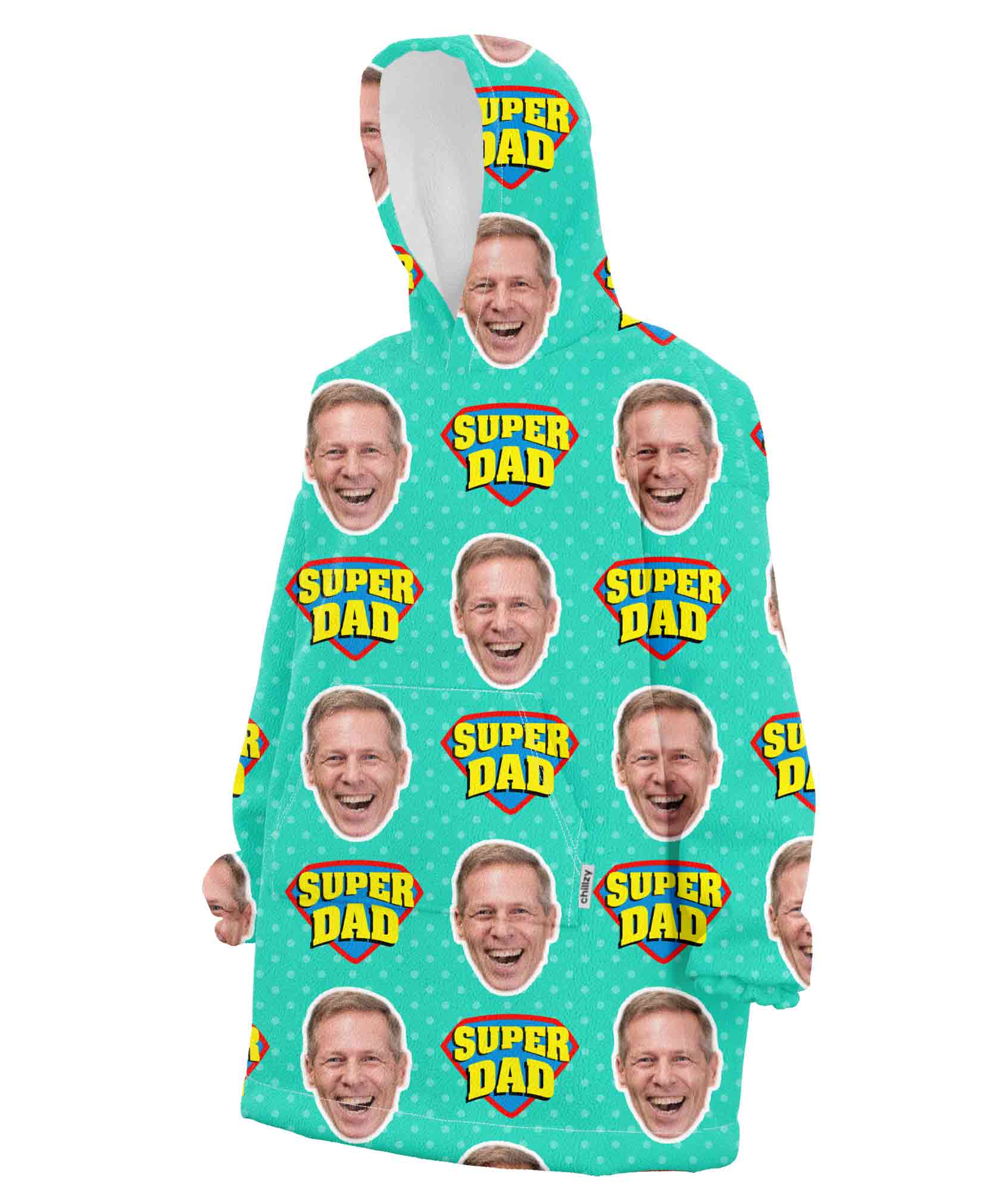 Super Dad Custom Blanket Hoodie