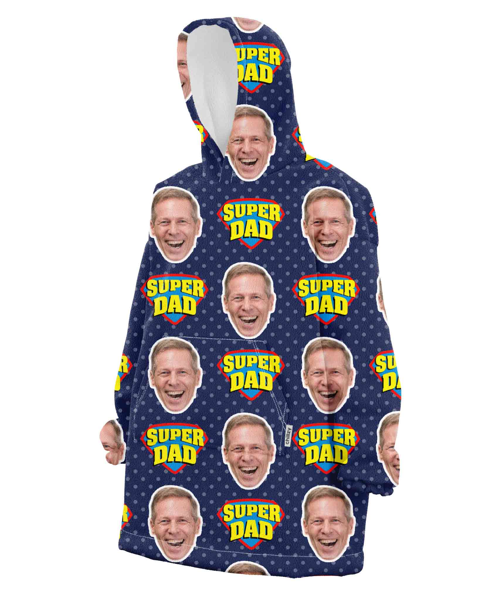 Super Dad Custom Blanket Hoodie