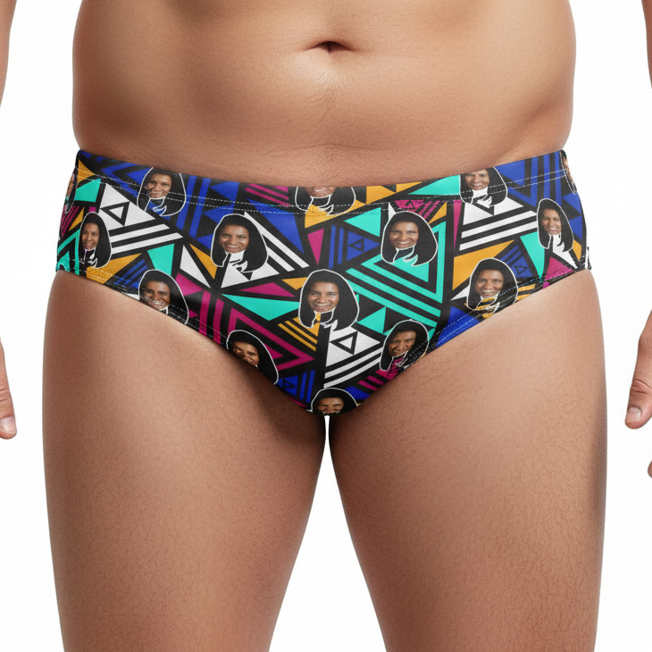 Abstract Aztec Custom Swim Trunks