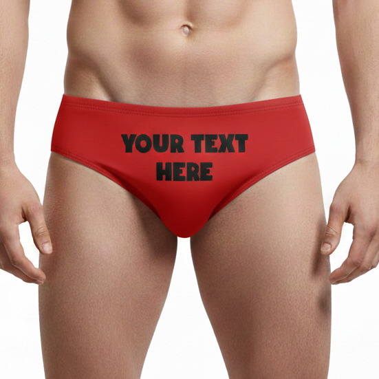 Add Your Text Custom Swim Trunks
