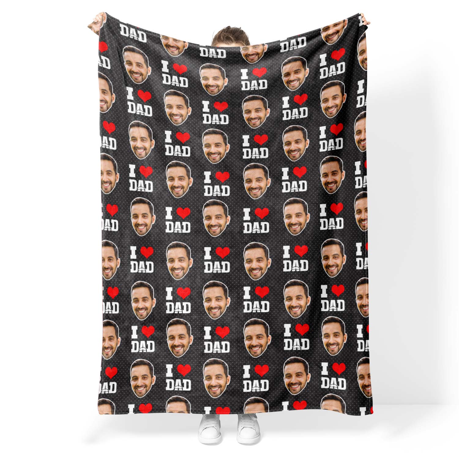 I Love Dad Personalized Blanket