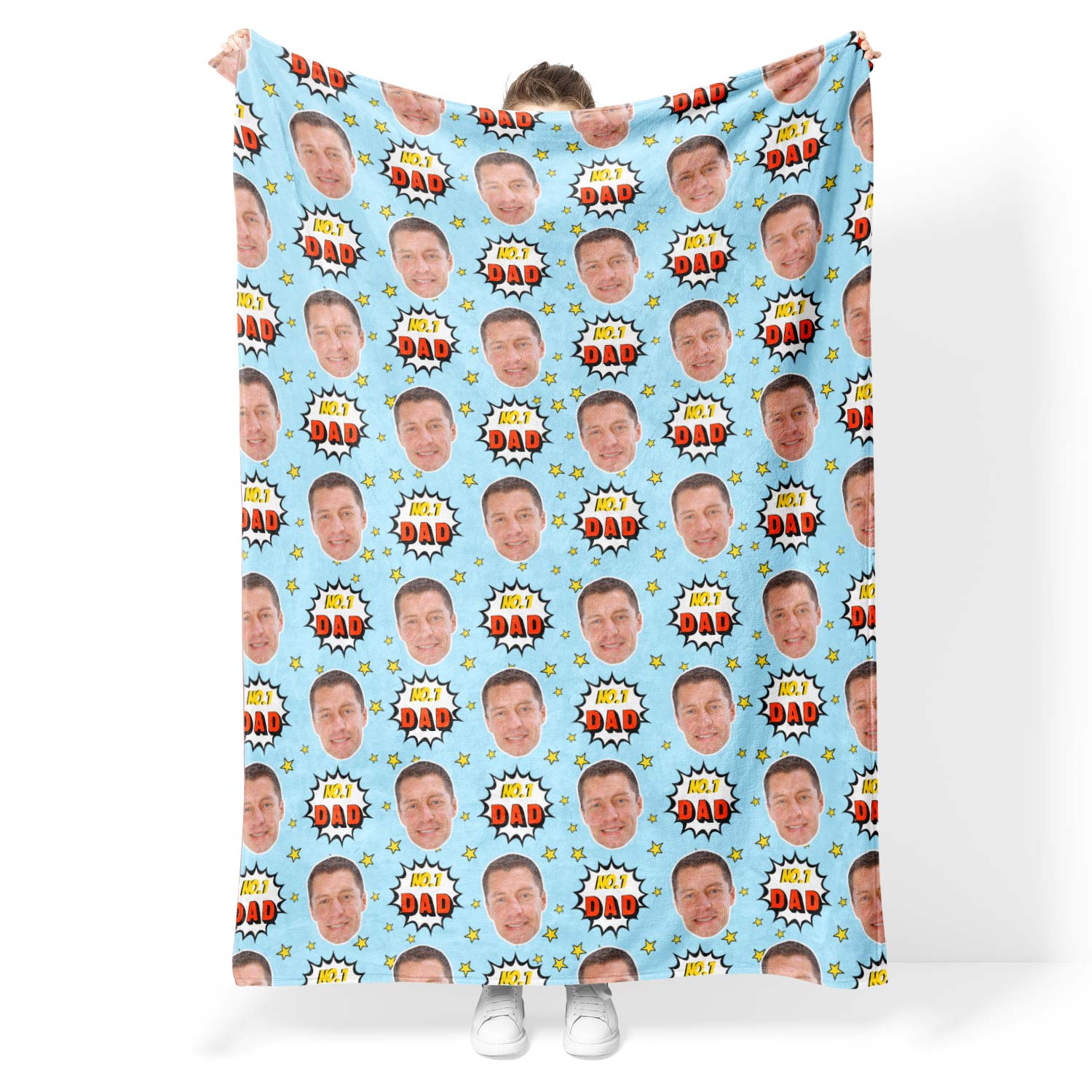 Number 1 Dad Personalized Blanket
